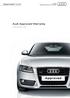 Audi Approved Warranty. Comprehensive Cover