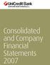 UniCredit Bank Ireland p.l.c. Consolidated and Company Financial Statements 2007