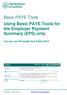 Basic PAYE Tools Using Basic PAYE Tools for the Employer Payment Summary (EPS) only