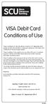 VISA Debit Card Conditions of Use