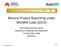 Mineral Project Reporting under VALMIN Code (2015)