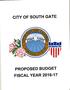 CITY OF SOUTH GATE PROPOSED BUDGET FISCAL YEAR
