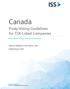 Canada. Proxy Voting Guidelines for TSX-Listed Companies. Benchmark Policy Recommendations. Effective for Meetings on or after February 1, 2018