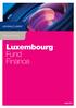 BANKING & FINANCE STRUCTURED FINANCE. Luxembourg Fund Finance