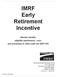 IMRF Early Retirement Incentive