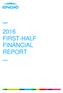 2016 FIRST-HALF FINANCIAL REPORT