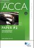 PAPER F2 S T U D Y T E X T MANAGEMENT ACCOUNTING. In this edition approved by ACCA. BPP's i-learn and i-pass products also support this paper.