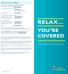RELAX... YOU RE COVERED. Eurostar travel insurance USEFUL PHONE NUMBERS