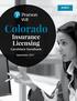 Colorado. Insurance Licensing. Candidate Handbook