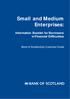 Small and Medium Enterprises: Information Booklet for Borrowers in Financial Difficulties