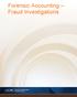 Forensic Accounting Fraud Investigations