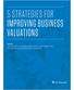 5 STRATEGIES FOR IMPROVING BUSINESS VALUATIONS