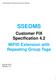 SSEOMS Customer FIX Specification 4.2 MiFID Extension with Repeating Group Tags