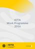 IOTA Work Programme 2016