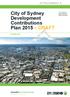 City of Sydney Development Contributions Plan 2015 DRAFT