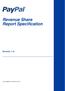 Revenue Share Report Specification. Version 1.0