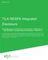 TILA RESPA Integrated Disclosure