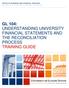 GL 104: UNDERSTANDING UNIVERSITY FINANCIAL STATEMENTS AND THE RECONCILIATION PROCESS TRAINING GUIDE