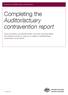 Completing the Auditor/actuary contravention report