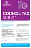 2016/17. Council Tax. Introduction to Council Tax. Your Council Tax helps to pay for public services in Doncaster and includes the following:
