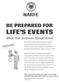 BE PREPARED FOR LIFE S EVENTS What Your Survivors Should Know