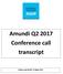 Amundi Q Conference call transcript