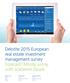 Deloitte 2015 European real estate investment management survey Forecast? Mostly sunny, with scattered clouds