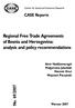 Regional Free Trade Agreements of Bosnia and Herzegovina: analysis and policy recommendations