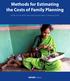 Methods for Estimating the Costs of Family Planning