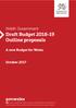 Welsh Government Draft Budget Outline proposals