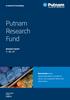 Putnam Research Fund. Annual report Blend funds invest opportunistically in a variety of stocks, such as growth stocks and value stocks.