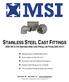 STAINLESS STEEL CAST FITTINGS 150lb 304 & 316 Stainless Steel Cast Fitting List Prices (SSC-0317)