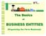 The Basics BUSINESS ENTITIES. (Organizing the Farm Business)