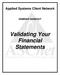 Validating Your Financial Statements