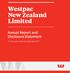 Westpac New Zealand Limited. Annual Report and Disclosure Statement