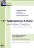 11 th International School on Indirect Taxation