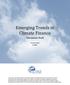 Emerging Trends in Climate Finance