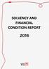 SOLVENCY AND FINANCIAL CONDITION REPORT