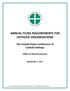 ANNUAL FILING REQUIREMENTS FOR CATHOLIC ORGANIZATIONS