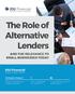 The Role of Alternative Lenders