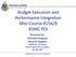 Budget Execution and Performance Integration Mini-Course #15A/B ASMC PDI
