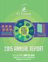 2015 ANNUAL REPORT FOR YEAR ENDING JUNE 30, 2015 CONNECTICUT LOTTERY CORPORATION