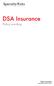 DSA Insurance. Policy wording. DSA Insurance