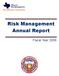 Risk Management Annual Report. Fiscal Year 2008
