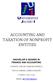 ACCOUNTING AND TAXATION OF NONPROFIT ENTITIES