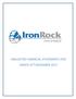 IronRock Insurance Company Limited Table of Contents