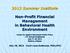 2012 Summer Institute. Non-Profit Financial Management in Behavioral Health Environment