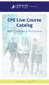 CPE Live Course Catalog