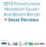2015 PENNSYLVANIA NONPROFIT SALARY AND BENEFIT REPORT SNEAK PREVIEW