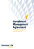 Investment Management Agreement. Discretionary management terms for charities